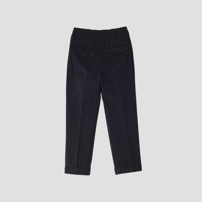 BROKEN STRIPE WOOL TROUSERS