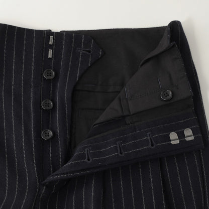 BROKEN STRIPE WOOL TROUSERS