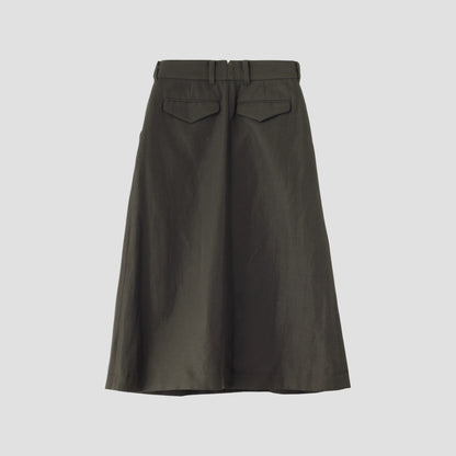 WOOL LINEN TWILL SKIRT