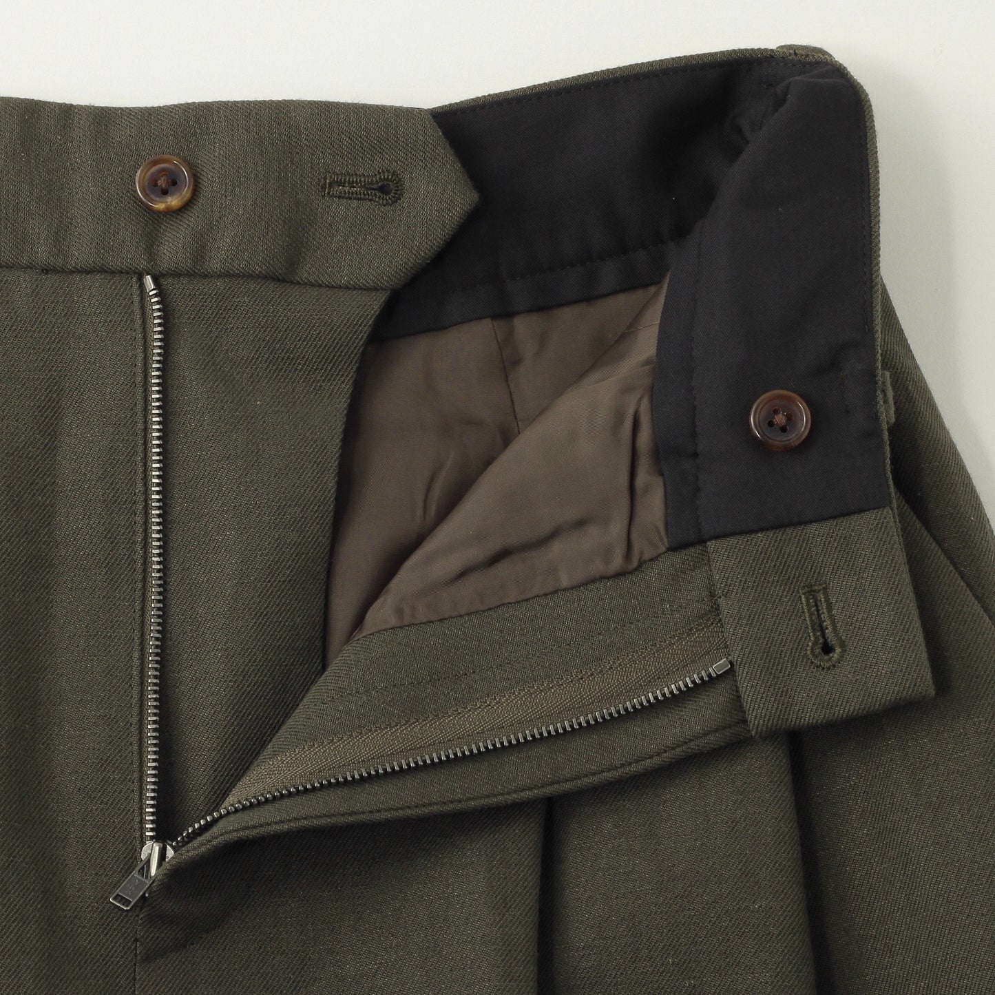 WOOL LINEN TWILL SKIRT
