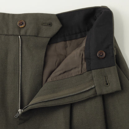WOOL LINEN TWILL SKIRT
