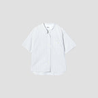 GRAPHIC STRIPE COTTON RAMIE SHIRT