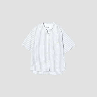 GRAPHIC STRIPE COTTON RAMIE SHIRT
