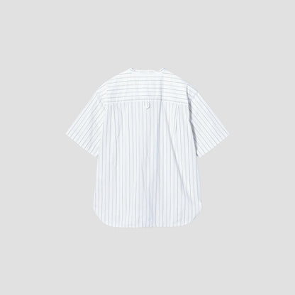 GRAPHIC STRIPE COTTON RAMIE SHIRT