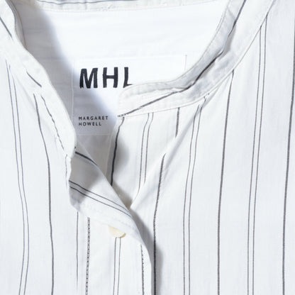 GRAPHIC STRIPE COTTON RAMIE SHIRT
