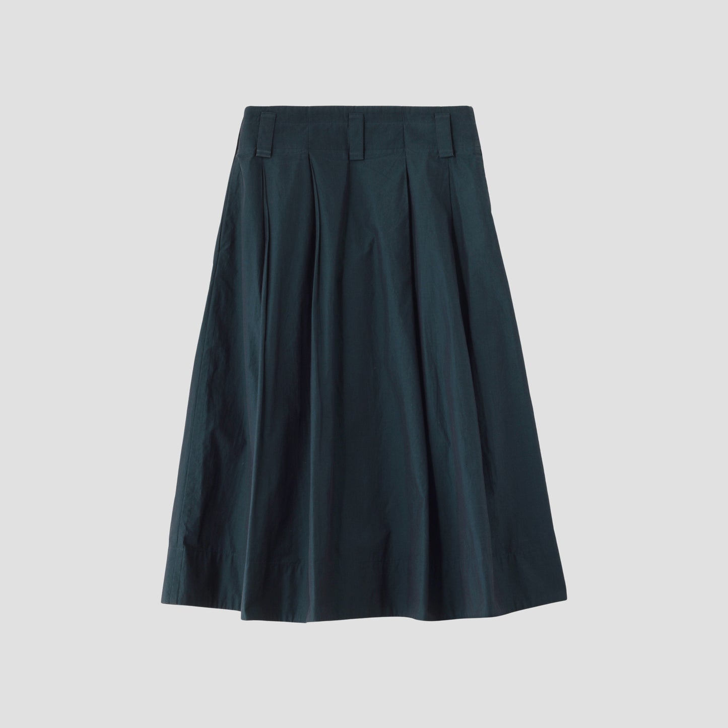 YARN DYED COTTON POPLIN SKIRT