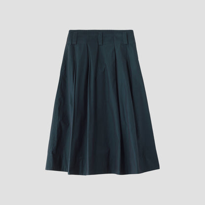 YARN DYED COTTON POPLIN SKIRT