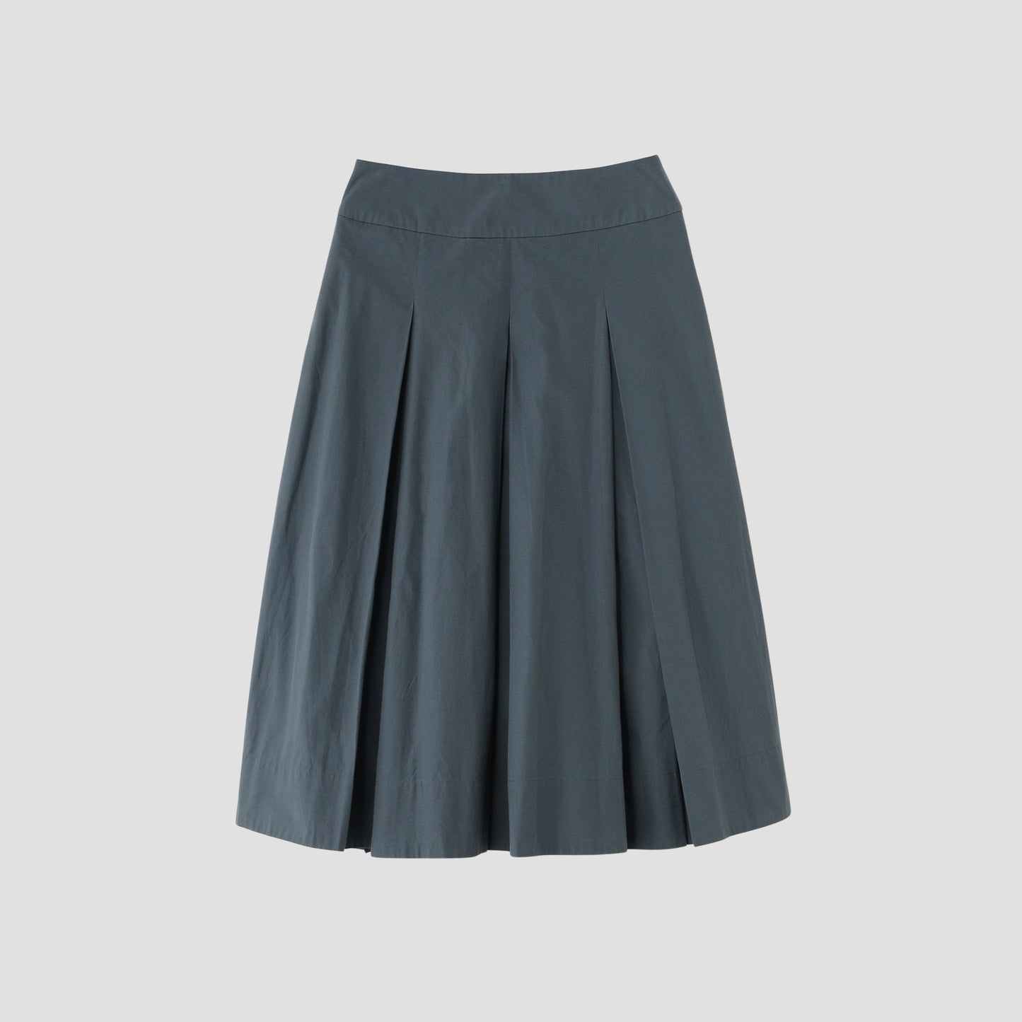 SILK COTTON POPLIN SKIRT