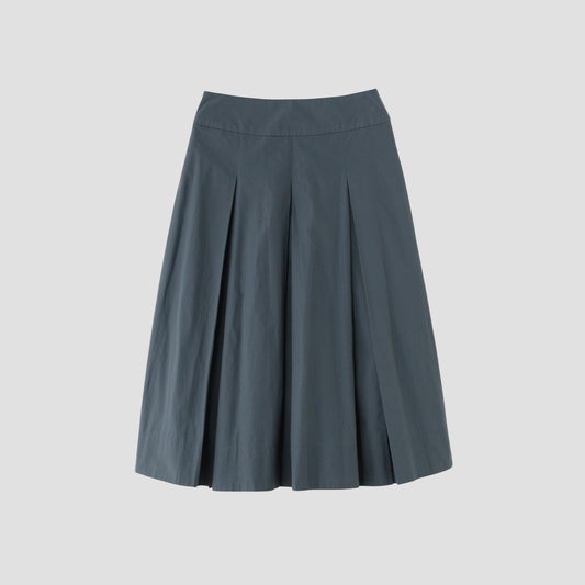 SILK COTTON POPLIN SKIRT