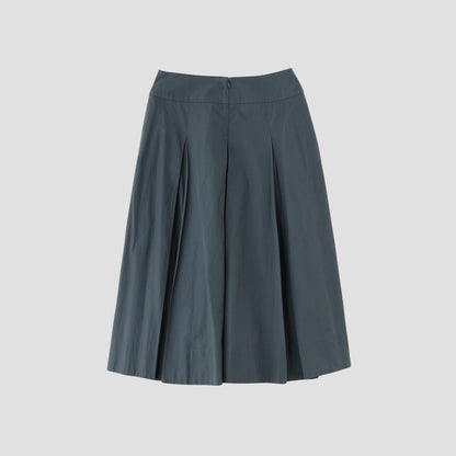 SILK COTTON POPLIN SKIRT