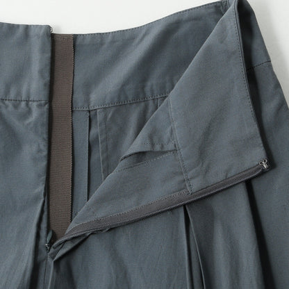 SILK COTTON POPLIN SKIRT