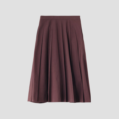YARN DYE COTTON BLEND SKIRT