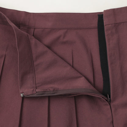 YARN DYE COTTON BLEND SKIRT