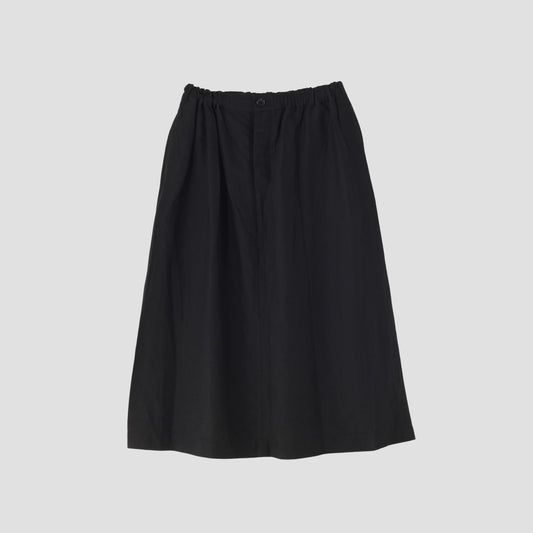 DENSE FINE LINEN POPLIN SKIRT