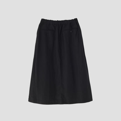 DENSE FINE LINEN POPLIN SKIRT