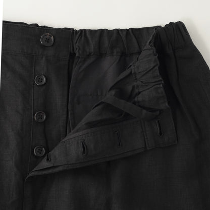DENSE FINE LINEN POPLIN SKIRT