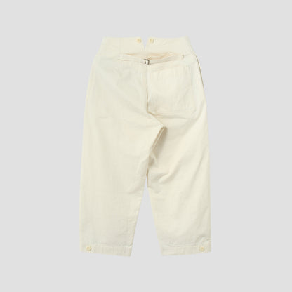 WASHED COMPACT COTTON TROUSERS