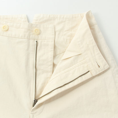 WASHED COMPACT COTTON TROUSERS