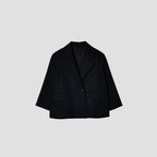 SHETLAND WOOL BLEND FLANNEL COAT
