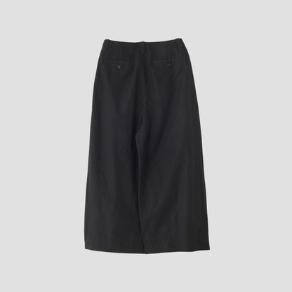 PLAIN WEAVE COTTON LINEN TROUSERS
