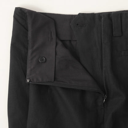 PLAIN WEAVE COTTON LINEN TROUSERS