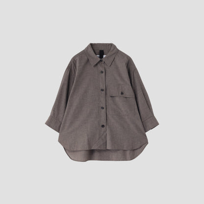 TOP DYED COTTON POPLIN SHIRT