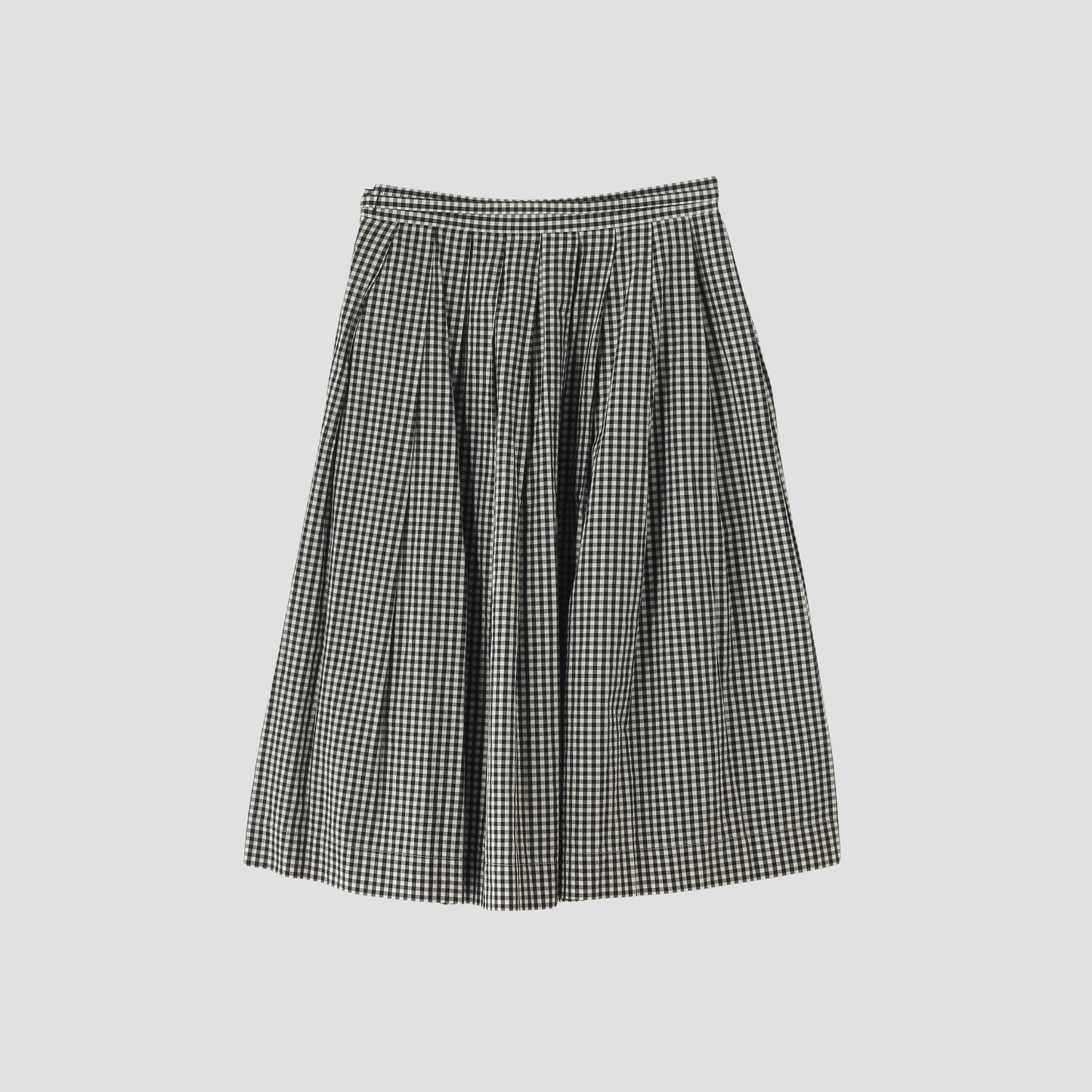 GINGHAM COTTON POPLIN SKIRT