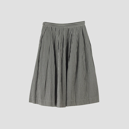 GINGHAM COTTON POPLIN SKIRT