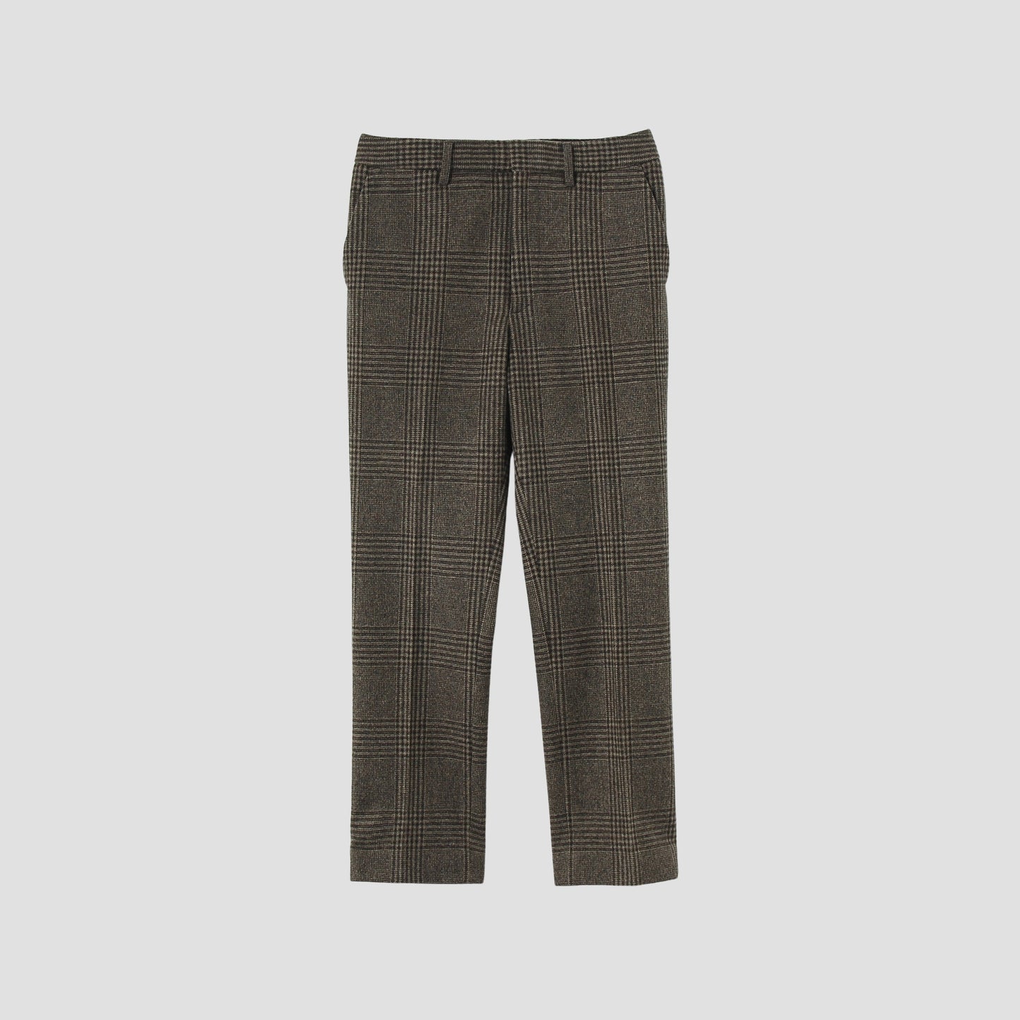 CHECK WOOL TROUSER TROUSERS