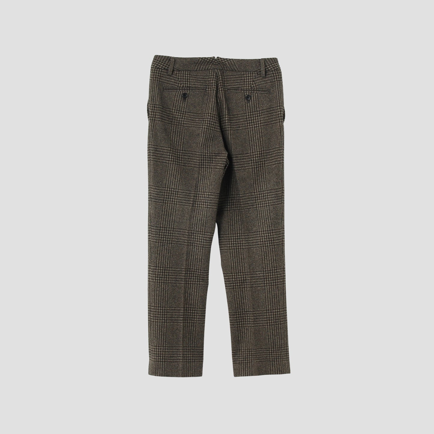 CHECK WOOL TROUSER TROUSERS