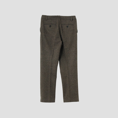 CHECK WOOL TROUSER TROUSERS