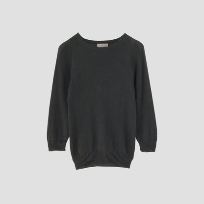 LINEN COTTON CREW NECK KNIT