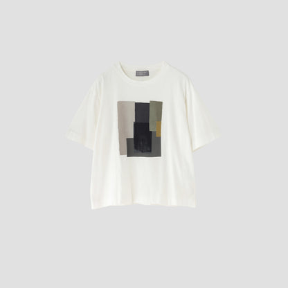 COLLAGE PRINT COTTON  JERSEY TOP