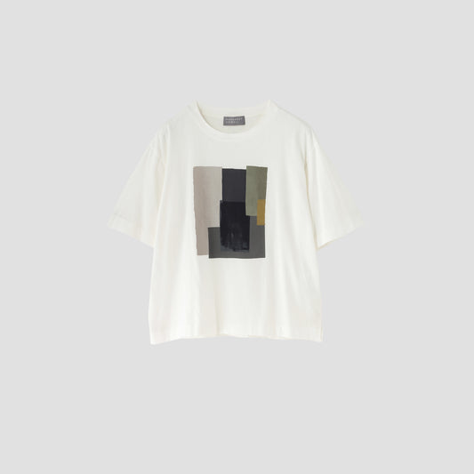 COLLAGE PRINT COTTON  JERSEY TOP