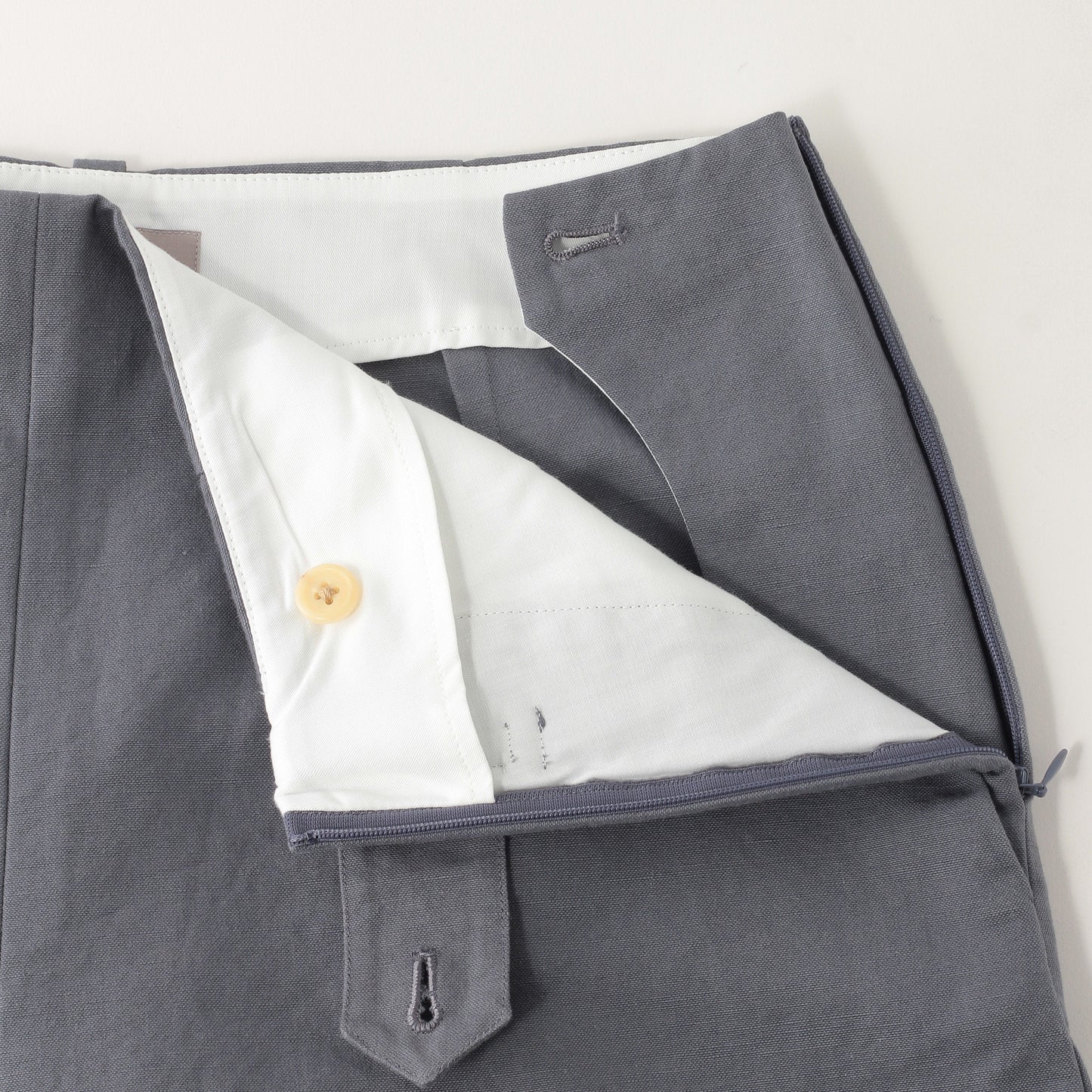COTTON LINEN CANVAS TROUSERS