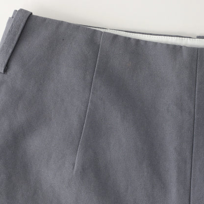 COTTON LINEN CANVAS TROUSERS
