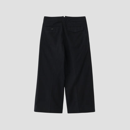 BRUSHED COTTON WOOL TROUSERS