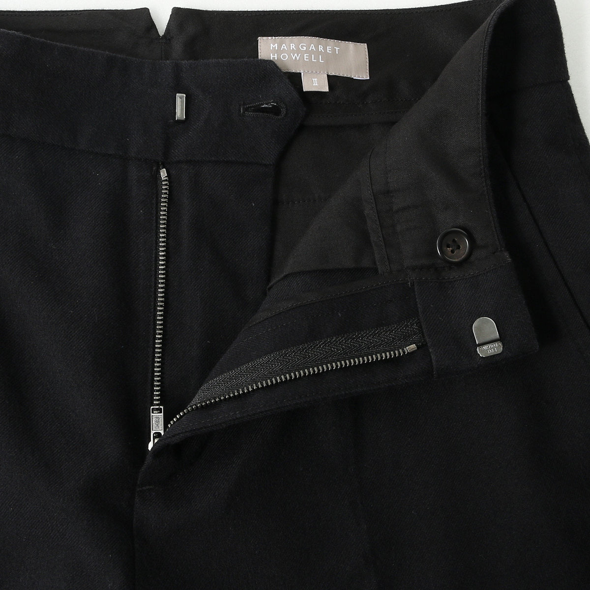 BRUSHED COTTON WOOL TROUSERS