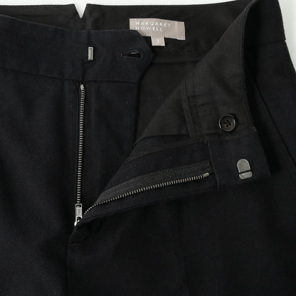 BRUSHED COTTON WOOL TROUSERS