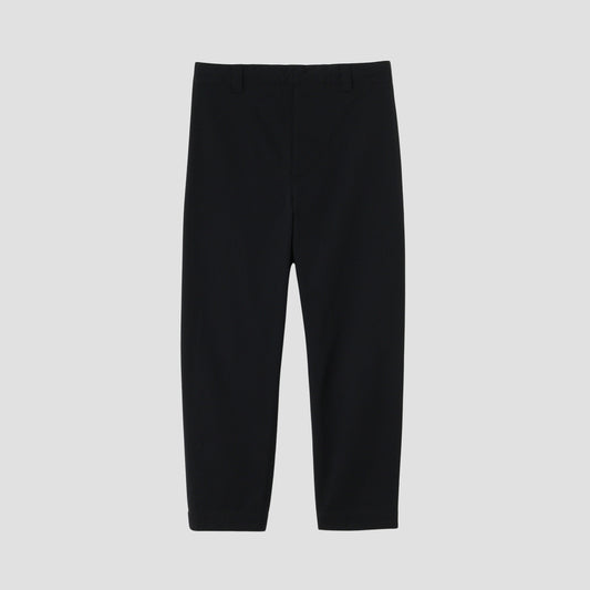 WOOL COTTON TWILL TROUSERS