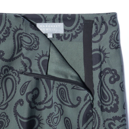 PAISLEY COTTON SILK TWILL SKIRT