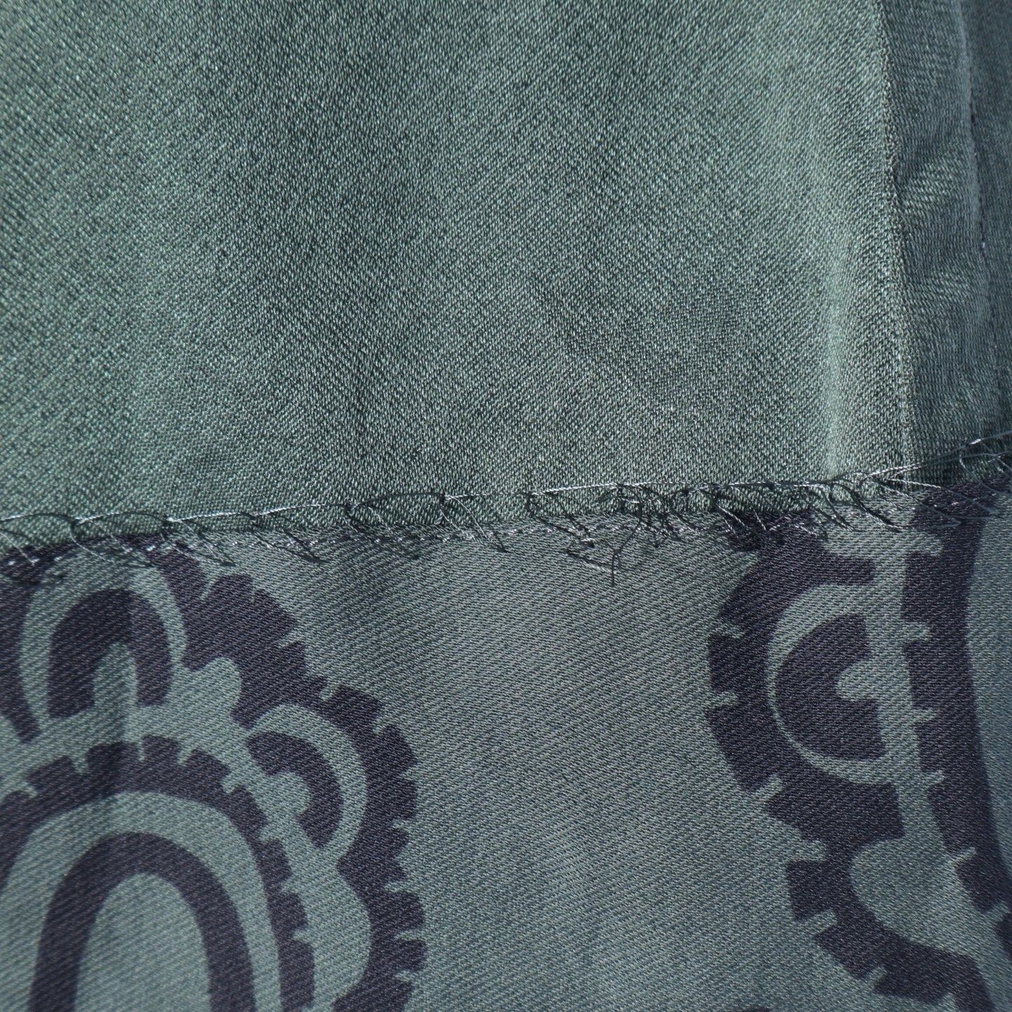 PAISLEY COTTON SILK TWILL SKIRT