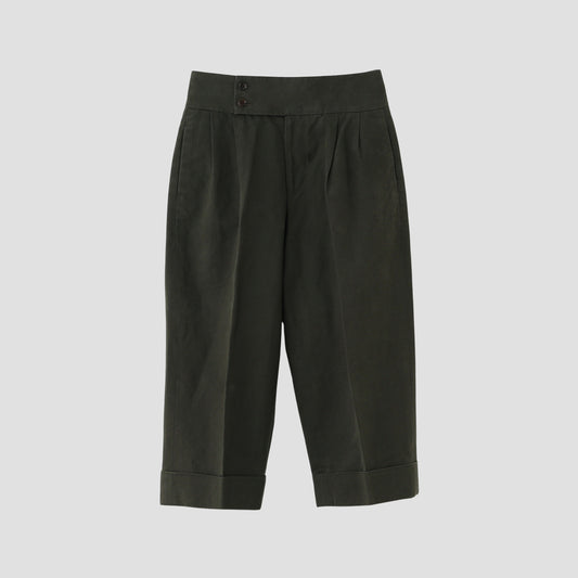 BRUSHED COTTON LINEN TROUSERS