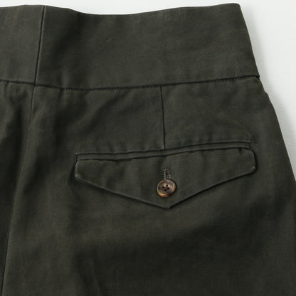 BRUSHED COTTON LINEN TROUSERS