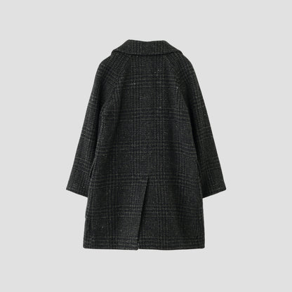 LARGE PRINCE OF WALES WOOL COATING