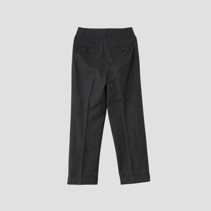 PRINCE OF WALES CHECK WOOL LINEN TROUSERS
