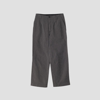 WORKWEAR STRIPE COTTON LINEN TROUSERS