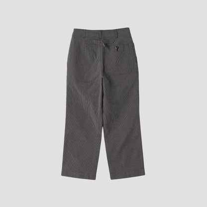 WORKWEAR STRIPE COTTON LINEN TROUSERS