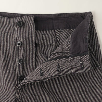 WORKWEAR STRIPE COTTON LINEN TROUSERS