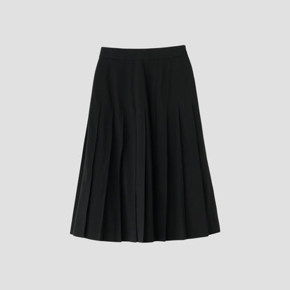 FINE WOOL POPLIN SKIRT